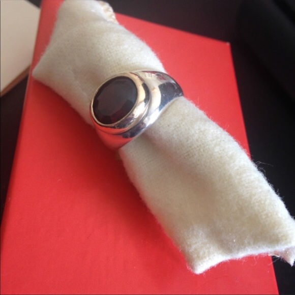 James Avery 14k and sterling garnet ring - Picture 2 of 3